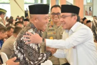 Wawako Padang Maigus Nasir menghadiri syukuran HUT ke-26 PP Polri Cabang Padang di Gedung Pertemuan Polresta Padang, Rabu (16/7/2025). (Foto: Prokopim Padang)