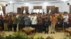 Wakil Wali Kota Padang Maigus Nasir menghadiri pembukaan kegiatan Pelatihan Pemberdayaan SDM Sektor Kehutanan Petani Agroforestry di BPVP Padang, Jumat (11/7/2025). (Foto: Prokopim Padang)