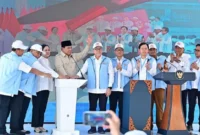 Prabowo meresmikan Kopdes Merah Putih di Bentangan, Wonosari, Klaten, Jawa Tengah, Senin (21/7/2025). (Foto: Dok. DPR)