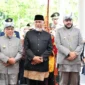 Gubernur Sumbar Mahyeldi, Wako Padang Fadly Amran, Wawako Maigus Nasir, Ketua DPRD Muharlion dan Wakil Ketua Osman Ayub saat menghadiri Rapat Paripurna Istimewa dalam rangka HJK Padang ke-356, di gedung DPRD setempat, Kamis (7/8/2025).