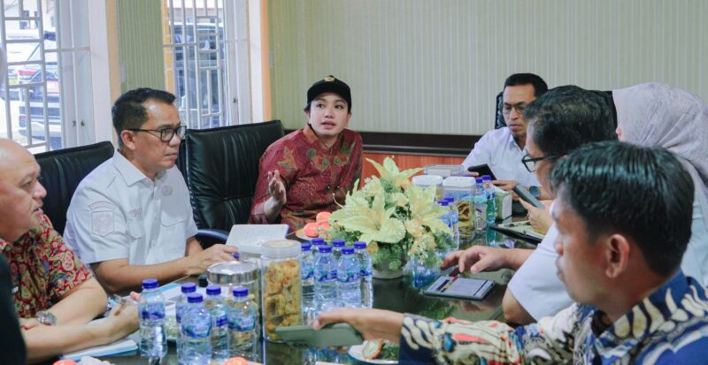 Bupati Dharmasraya Annisa bertemu dengan Kepala BWS Sumatera V, Naryo Widodo, di Padang, Kamis (7/8/2025). (Foto: Pemkab Dharmasraya)