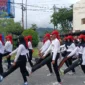 Capaska Kota Padang berlatih untuk persiapan Upacara Bendera 17 Agustus 2025 Tingkat Kota Padang. (Foto: Diskominfo Padang)