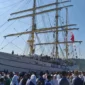 Kapal Republik Indonesia (KRI) Bima Suci bersandar di Dermaga Teluk Bayur, Sabtu (9/8/2025). (Foto: Diskominfo Padang)