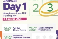 Hari pertama HJK Padang ke-356 dimulai dengan Fun Run, Padang Fashion Summit, Badminton Eksekutif-Legislatif dan Festival Nan Jombang pada Minggu (3/8/2025). (Foto: Diskominfo Padang)