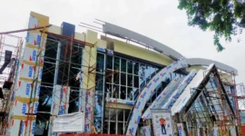 Pembangunan gedung perpustakaan Padang hampir selesai. Gedung ini siap difungsikan mulai November 2025. (Foto: Diskominfo Padang)