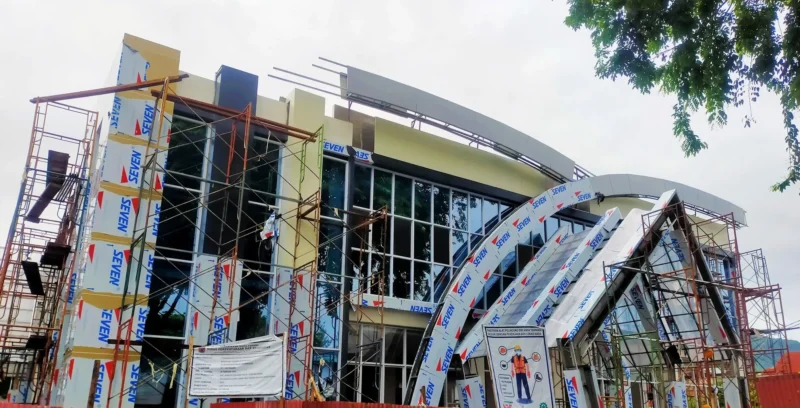 Pembangunan gedung perpustakaan Padang hampir selesai. Gedung ini siap difungsikan mulai November 2025. (Foto: Diskominfo Padang)