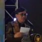 Staf Khusus Presiden Bidang Ekonomi Kreatif, Yovie Widianto menjadi keynote speaker di Rakornas ICCN, Jumat (8/8/2025). (Foto: Diskominfo Padang)