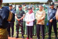 Program TMMD ke-125 resmi ditutup di Nagari Sungai Kambut, Kecamatan Pulau Punjung, Rabu (21/8). (Foto: Pemkab Dharmasraya)