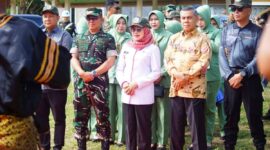 Program TMMD ke-125 resmi ditutup di Nagari Sungai Kambut, Kecamatan Pulau Punjung, Rabu (21/8). (Foto: Pemkab Dharmasraya)