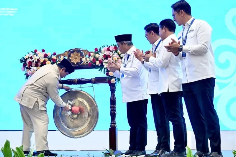 Presiden Prabowo Subianto membuka APKASI Otonomi Expo Tahun 2025 di Nusantara Hall, ICE BSD, Tangerang, Banten, Kamis (28/8/2025). (Foto: BPMI Setpres)