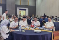 Gubernur SumbarbMahyeldi Ansharullah menghadiri Taspen Safety Day di Hotel Truntum, Jumat (29/8/2025). (Foto: ADPSB)