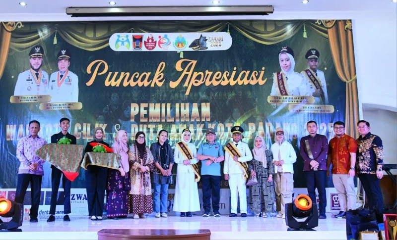Wawako Padang Maigus Nasir menghadiri Pilwakoci dan Duta Anak Kota Padang 2025, di Palanta Kediaman Resmi Wali Kota Padang, Sabtu (2/8/2025). (Foto: Prokopim Padang)