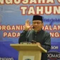Wakil Wali Kota Padang, Maigus Nasir memberikan sambutan saat Rakerda GAPOPIN di Hotel Pangeran Beach, Sabtu (16/8/2025). (Foto: Prokopim Padang)