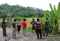 Kondisi lahan pada satu titik lokasi kebakaran sebelum api berhasil dipadamkan. (Foto: Dok BPBD Pessel)