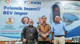 Diskusi 'Polemik Insentif BEV Impor' di Kantor Kemenperin, Jakarta, Senin (25/8). (Foto: Kemenperin)