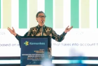 Menkes Budi Gunadi Sadikin saat membuka The 2nd International Conference on Advancing PGME 2025 di Hotel Raffles Jakarta, Rabu (27/8). (Foto: Kemenkes)