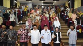 Wakil Wali Kota Padang, Maigus Nasir menghadiri kegiatan Implementasi P5HAM Sumbar di Asrama Haji Padang, Rabu (20/8/2025). (Foto: Prokopim Padang)