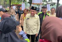 Wakil Wali Kota Padang, Maigus Nasir berkunjung ke Bumi Perkemahan Cibubur, Jakarta Timur, Senin (18/8/2025). (Foto: Diskominfo Padang)