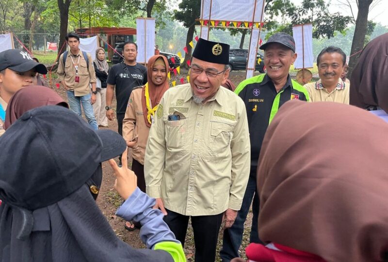 Wakil Wali Kota Padang, Maigus Nasir berkunjung ke Bumi Perkemahan Cibubur, Jakarta Timur, Senin (18/8/2025). (Foto: Diskominfo Padang)