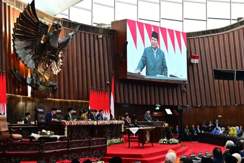 Presiden Prabowo Subianto memaparkan delapan agenda prioritas dalam RAPBN 2026. (Foto: BPMI Setpres)