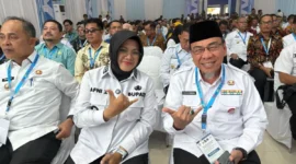 Wakil Wali Kota Padang, Maigus Nasir menghadiri Rakornas Produk Hukum Daerah 2025 di Aula Bahteramas, Kantor Gubernur Sulawesi Tenggara, Rabu (27/8/2025). (Foto: Prokopim Padang)