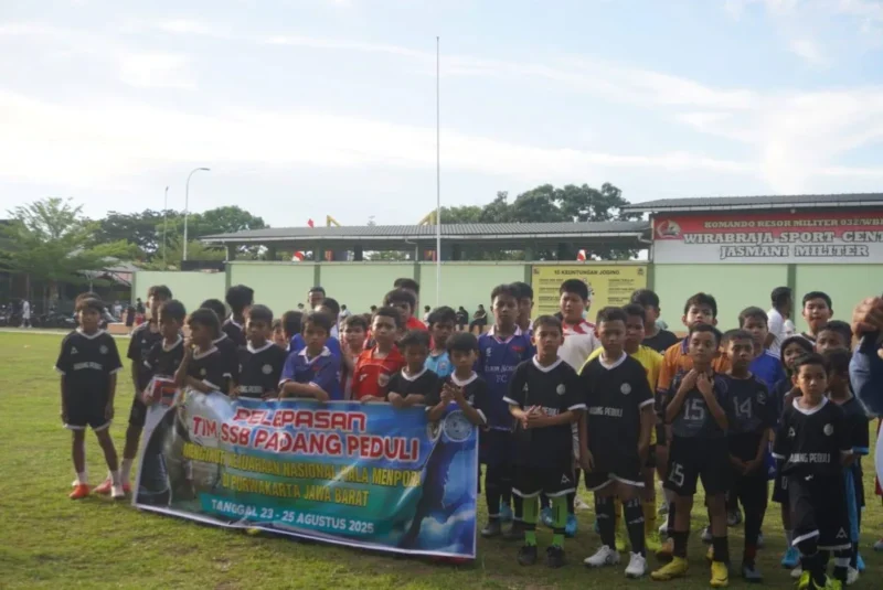 SSB Padang Peduli FC mewakili Sumbar pada Kejurnas Piala Menpora yang digelar di Purwakarta, Jawa Barat, 23–25 Agustus 2025. (Foto: Diskominfo Padang)
