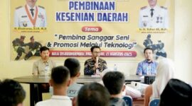 Disparbudpora Solsel menggelar workshop pembinaan komunitas dan sanggar seni di Aula Kantor Disparbudpora, Kamis (21/8/2025). (Foto: Humas Pemkab Solsel)