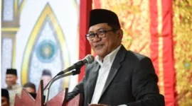 Bupati Padang Pariaman Jon Kenedy Azis (JKA) memberikan sambutan. (Foto: Kominfo Padang Pariaman)