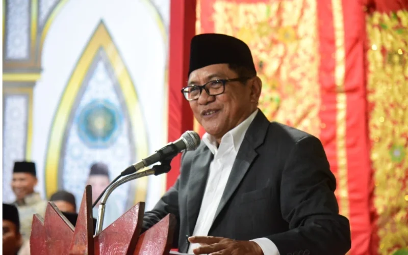 Bupati Padang Pariaman Jon Kenedy Azis (JKA) memberikan sambutan. (Foto: Kominfo Padang Pariaman)
