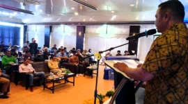 Ketua Bawaslu Pessel, Afriki Musmaidi saat menyampaikan sambutan. (Foto: Dok Sus)