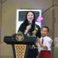 Bupati Dharmasraya, Annisa Suci Ramadhani memberikan sambutan. (Foto: Pemkab Dharmasraya)