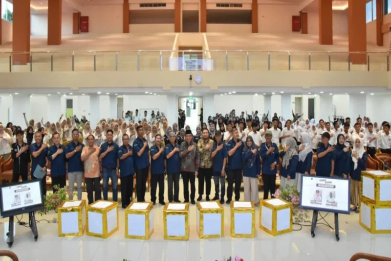 Wakil Wali Kota Padang, Maigus Nasir menjadi narasumber di Auditorium Poltekes Kemenkes, Sabtu (23/8/2025). (Foto: Prokopim Padang)