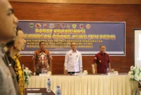 Wakil Wali Kota Pariaman, Mulyadi saat Rakor Tim Pora Kota Pariaman 2025 di Aula Anai Land Resort, Kamis (28/8). (Foto: Kominfo Pariaman)