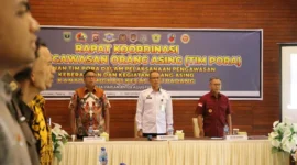 Wakil Wali Kota Pariaman, Mulyadi saat Rakor Tim Pora Kota Pariaman 2025 di Aula Anai Land Resort, Kamis (28/8). (Foto: Kominfo Pariaman)