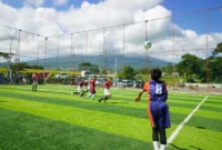 Turnamen Mini Soccer Kajari Cup I antarpelajar SMP/MTs sederajat di Kota Padang Panjang resmi bergulir, Selasa (26/8/2025). (Foto: Kominfo Padang Panjang)