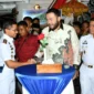 Wali Kota Padang Fadly Amran saat menghadiri malam resepsi di geladak KRI Bima Suci, Senin (11/8/2025) malam. (Foto: Prokopim Padang)