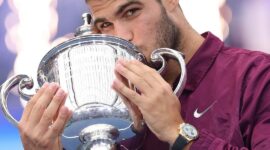 Carlos Alcaraz menjuarai US Open 2025 usai mengalahkan Jannik Sinner dalam laga final empat set di Arthur Ashe Stadium, Senin (8/9) dini hari WIB. (Foto: IG @carlitosalcarazz)