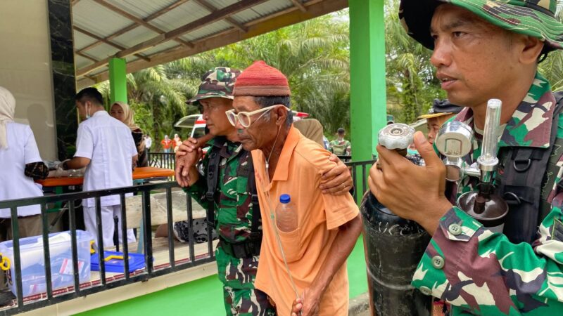Suasana simulasi siaga bencana di Kecamatan Sasak Ranah Pasisie, Kabupaten Pasbar, Kamis (11/9/2025). (Foto: Diskominfo Pasbar)