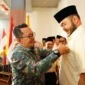 Bupati Tanah Datar, Eka Putra menghadiri pengukuhan Wali Kota Padang, Fadly Amran sebagai Ketua Umum IKTD Sumbar periode 2025–2029 di Gedung Bagindo Aziz Chan Youth Center, Minggu (21/9/2025). (Foto: Prokopim Tanah Datar)