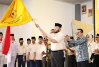 Wali Kota Padang, Fadly Amran dikukuhkan sebagai Ketua Umum IKTD Sumbar di Gedung Bagindo Azis Chan Youth Center, Minggu (21/9/2025). (Foto: Prokopim Padang)