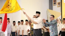 Wali Kota Padang, Fadly Amran dikukuhkan sebagai Ketua Umum IKTD Sumbar di Gedung Bagindo Azis Chan Youth Center, Minggu (21/9/2025). (Foto: Prokopim Padang)