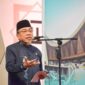 Wakil Wali Kota Padang, Maigus Nasir memberikan sambutan saat tabligh akbar di Masjid Raya Syekh Ahmad Khatib Al Minangkabawi, Jumat (12/9/2025). (Foto: Prokopim Padang)