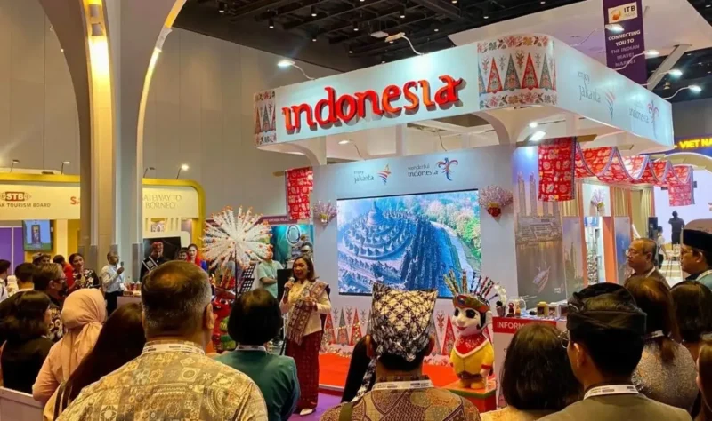 Paviliun Wonderful Indonesia dalam ITB India 2025, Jio World Convention Centre, Mumbai, (2/9/2025). (Foto: Kemenpar)