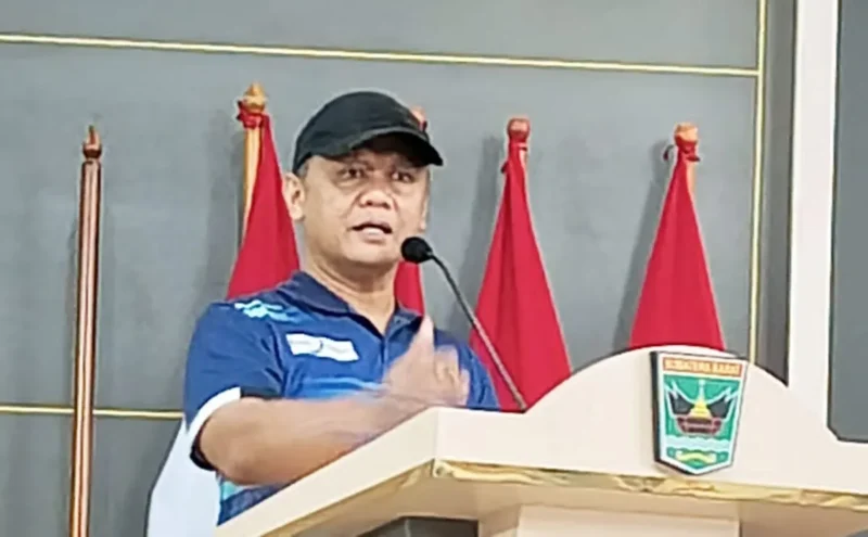 Kapolda Sumbar, Irjen Pol Gatot Tri Suryanta saat menyampaikan sambutan. (Foto: Dok. Humas PELTI)