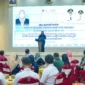 Bupati Dharmasraya, Annisa Suci Ramadhani memberikan sambutan pada pertemuan percepatan MBG di Auditorium Dharmasraya, Pulau Punjung, Minggu (31/8/2025). (Foto: Pemkab Dharmasraya)