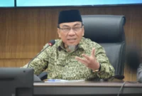 Wakil Wali Kota Padang Maigus Nasir memimpin Rapat Pembubaran Panitia Raker dan Konsolidasi Organisasi DMI Padang di Ruang Abu Bakar Ja'ar, Balai Kota Padang Aie Pacah, Sabtu (6/9/2025). (Foto: Prokopim Padang)