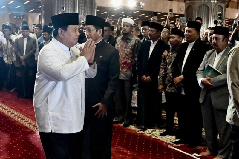 Presiden Prabowo Subianto menghadiri Peringatan Maulid Nabi Muhammad SAW 1447 H di Masjid Istiqlal, Jakarta, Kamis (4/9/2025). (Foto: BPMI Setpres)