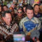 Mendagri Tito Karnavian bersama Mentan Andi Amran Sulaiman, Dirut Perum Bulog Ahmad Rizal Ramdhani saat meninjau GPM di Pasar Palembang Jaya Km 5, Sumatera Selatan, Jumat (5/9/2025). (Foto: Dok. Kementan)