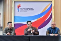 Menpora RI Erick Thohir mengumumkan pencabutan Permenpora 14/2024 yang selama ini menuai polemik di kalangan organisasi olahraga. (Foto: Kemenpora)