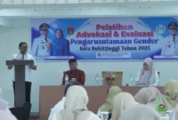 Wali Kota Bukittinggi, Ramlan Nurmatias membuka Pelatihan Advokasi dan Evaluasi Pengarusutamaan Gender (PUG) Tahun 2025. (Foto: Pemko Bukittinggi)